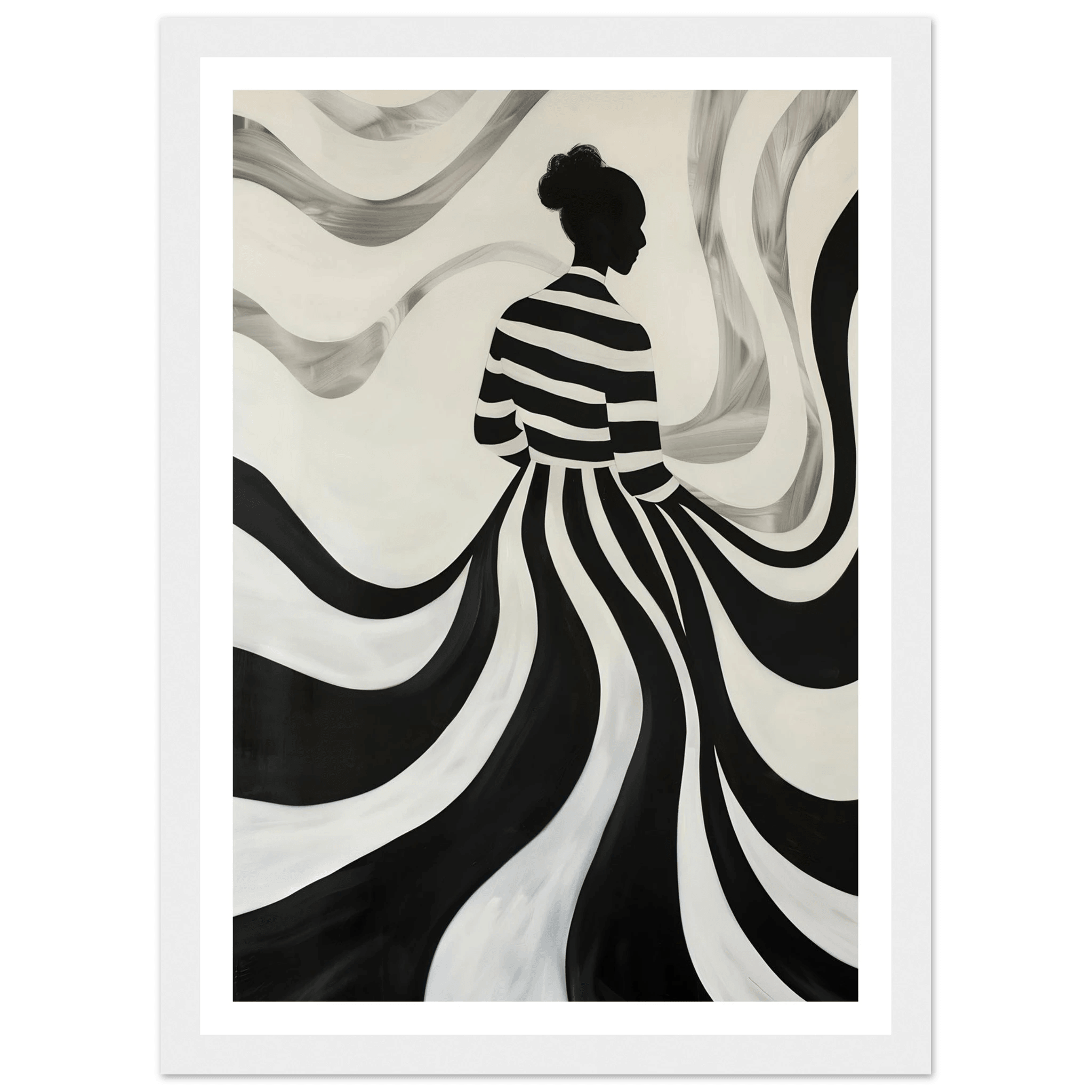 The Striped Silhouette - Poster - Arthena