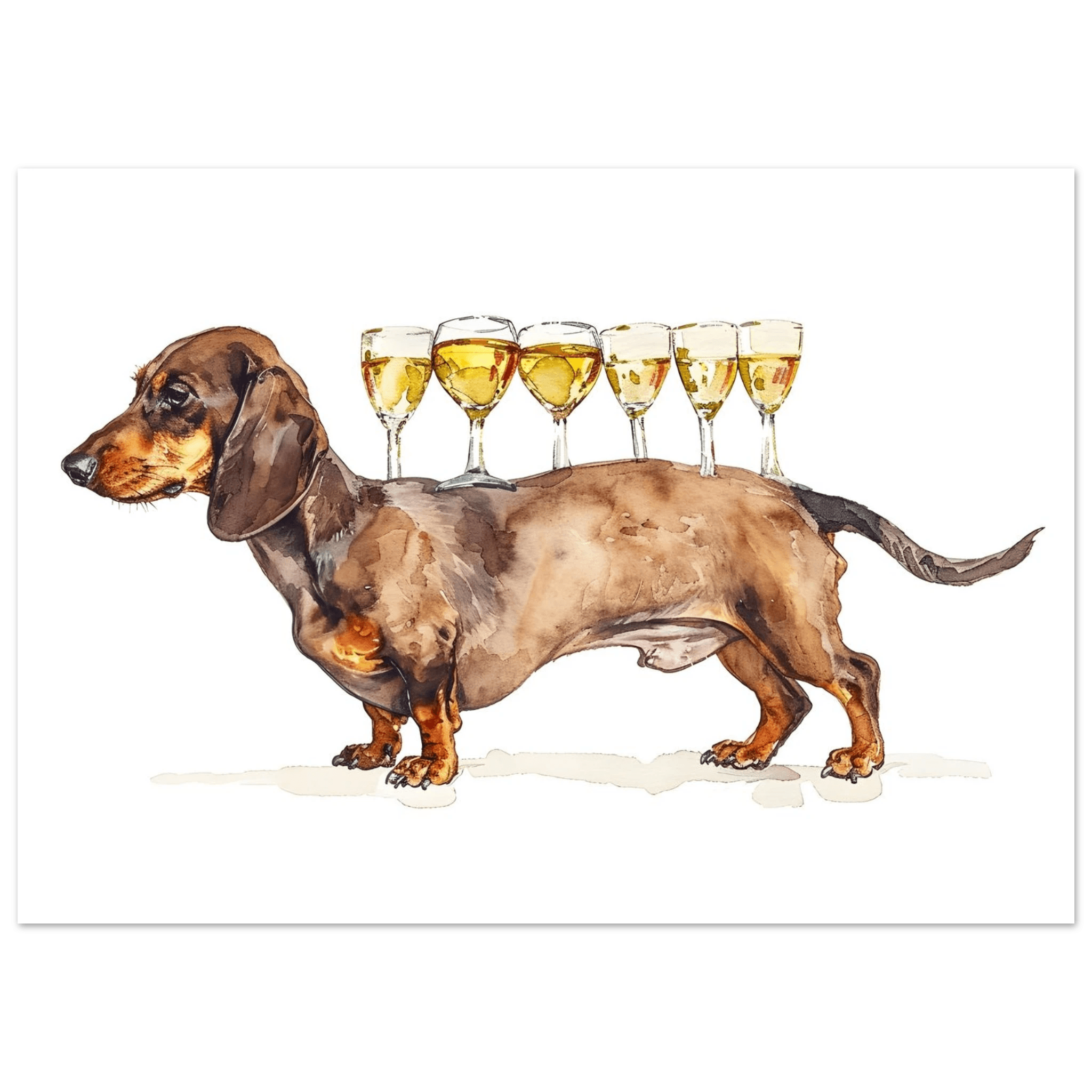 Wiener Dog Butler - Poster - Arthena