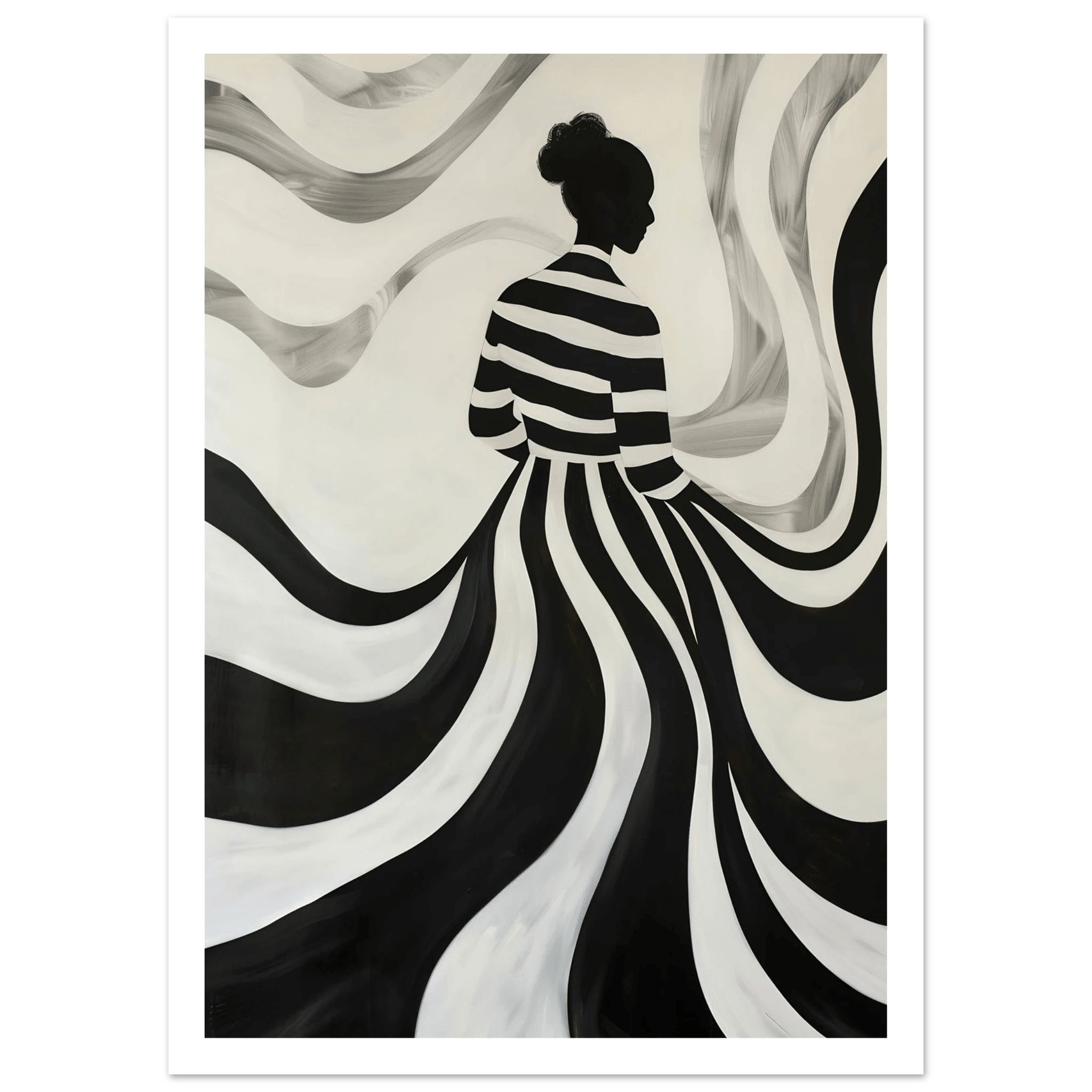 The Striped Silhouette - Poster - Arthena