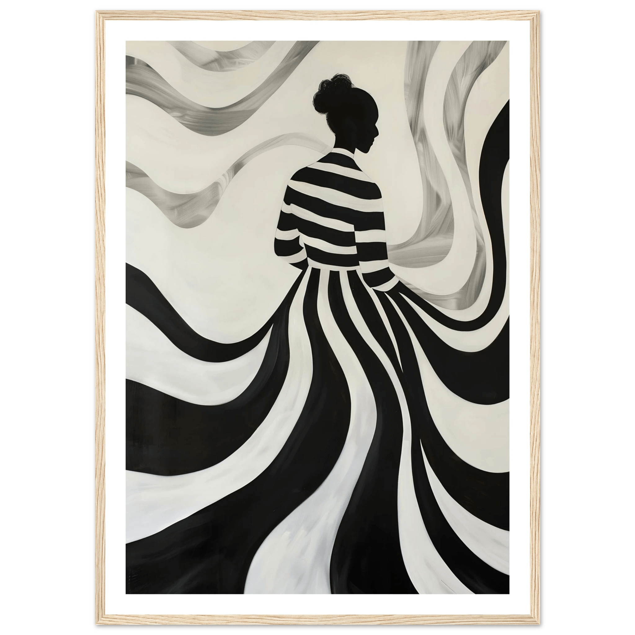 The Striped Silhouette - Poster - Arthena