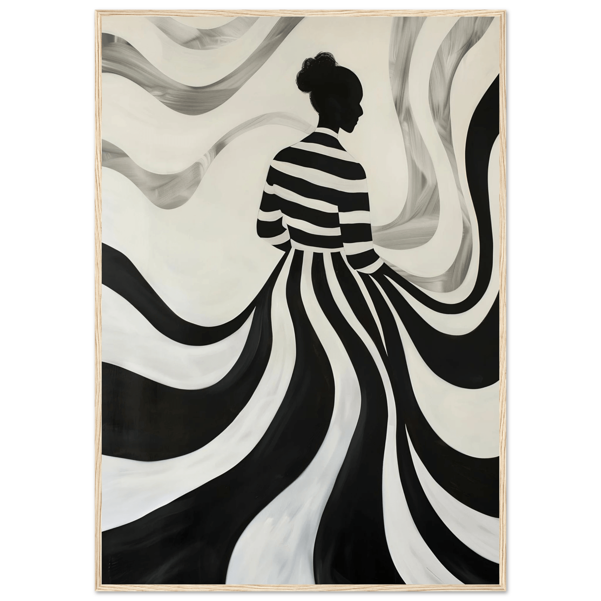 The Striped Silhouette - Poster - Arthena