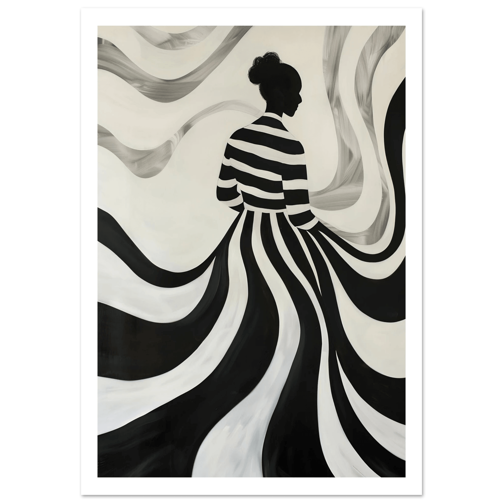 The Striped Silhouette - Poster - Arthena