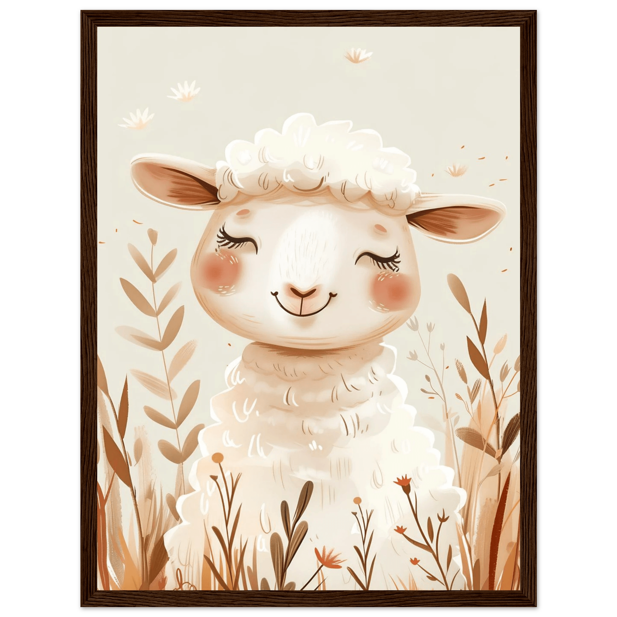 Cute Wooly Sheep - Poster - Arthena