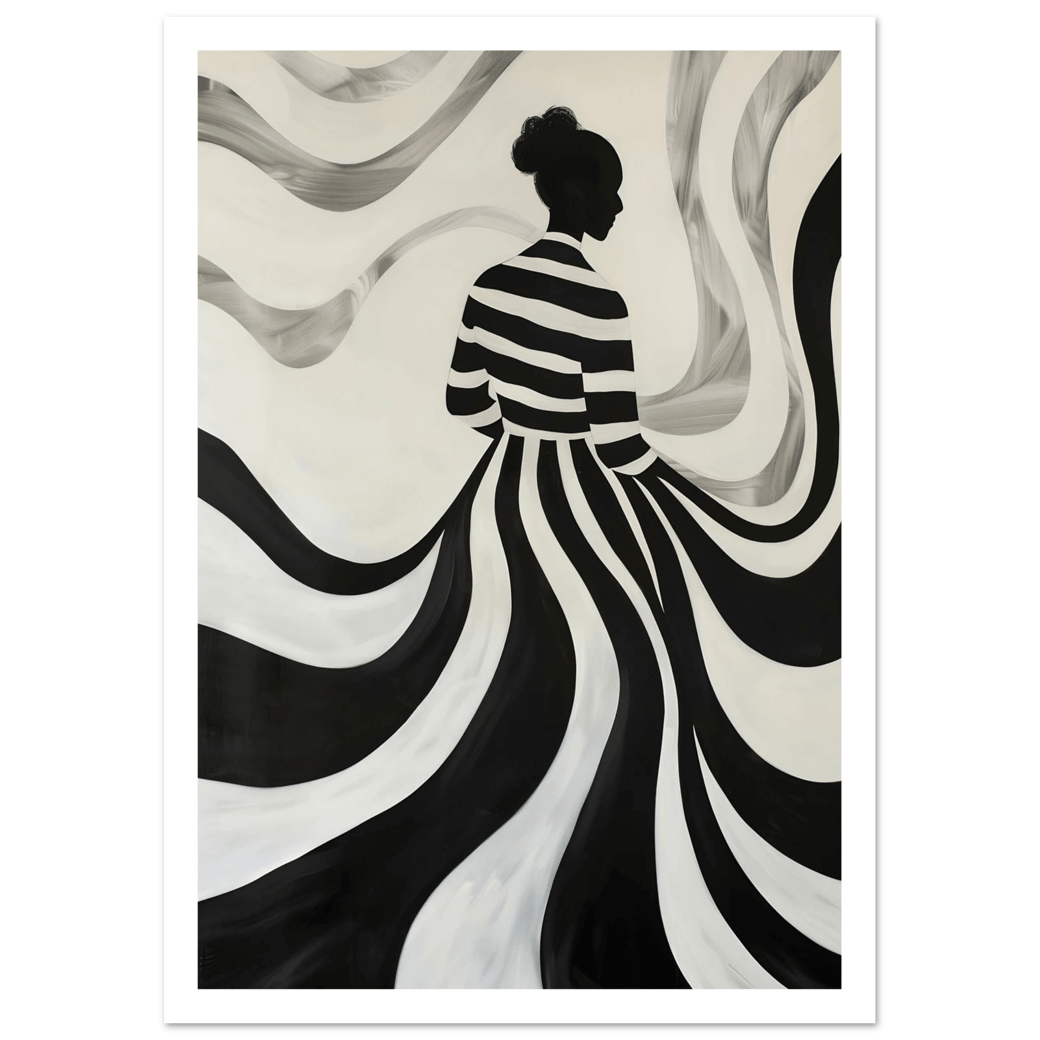 The Striped Silhouette - Poster - Arthena