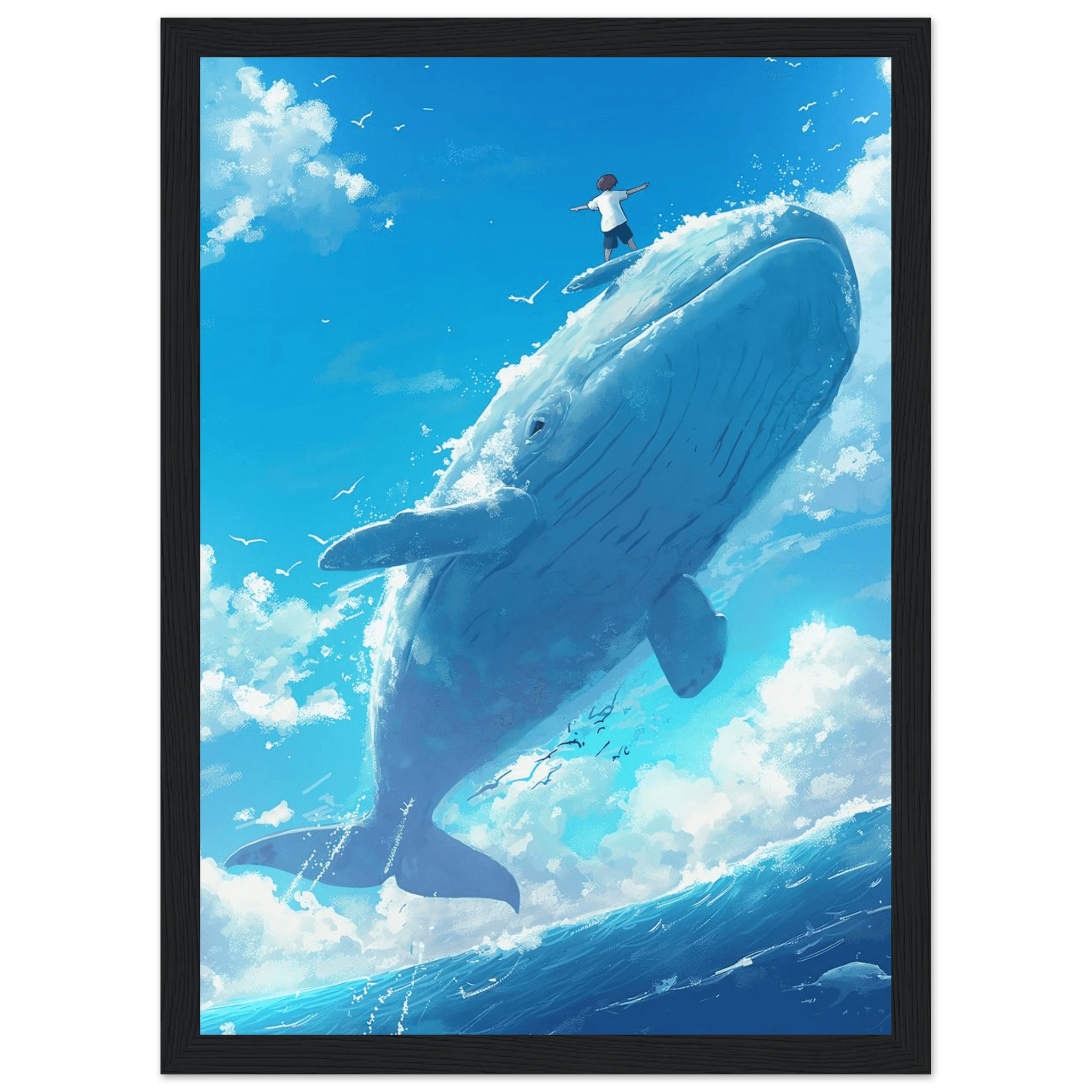 Surfing Whale - Poster - Arthena