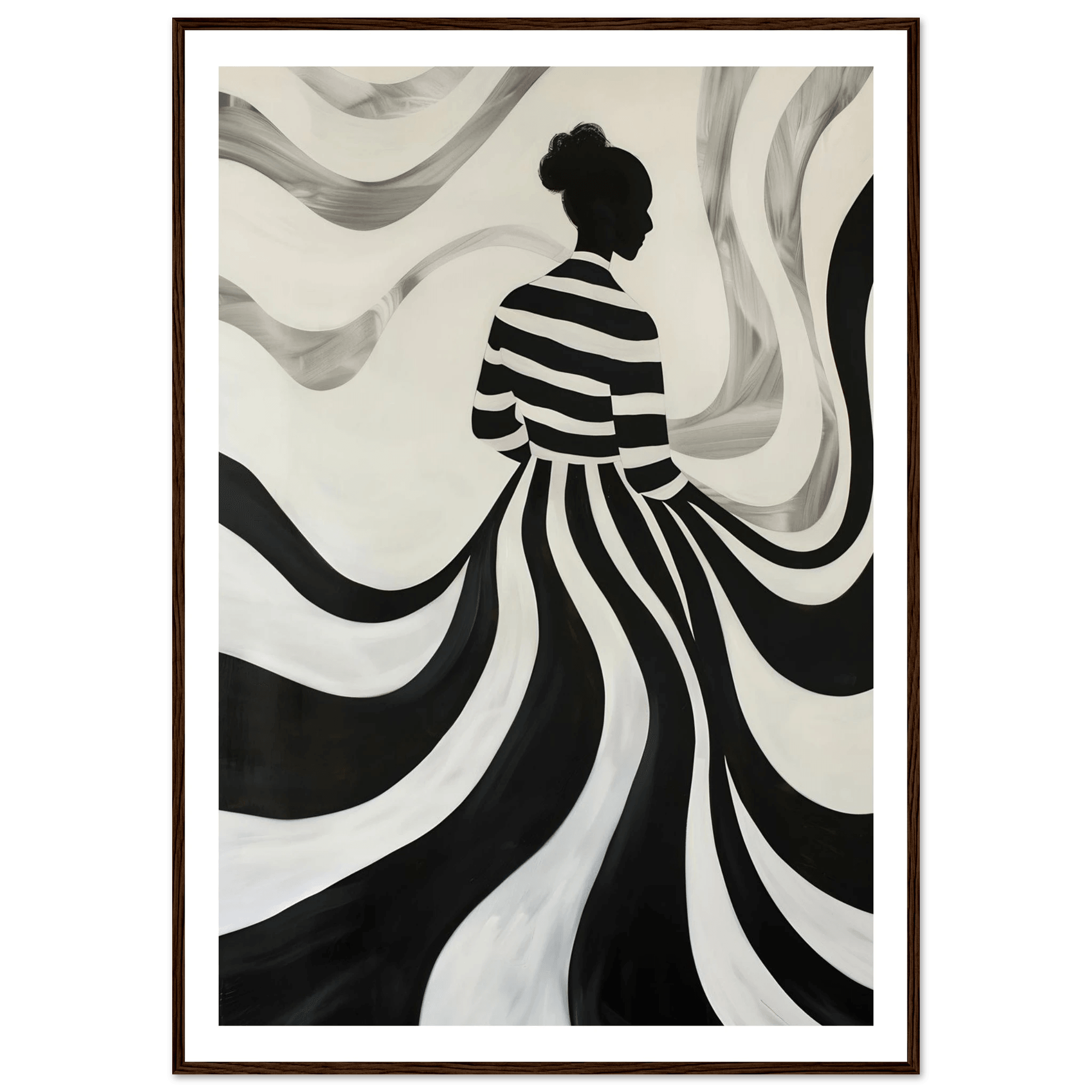 The Striped Silhouette - Poster - Arthena
