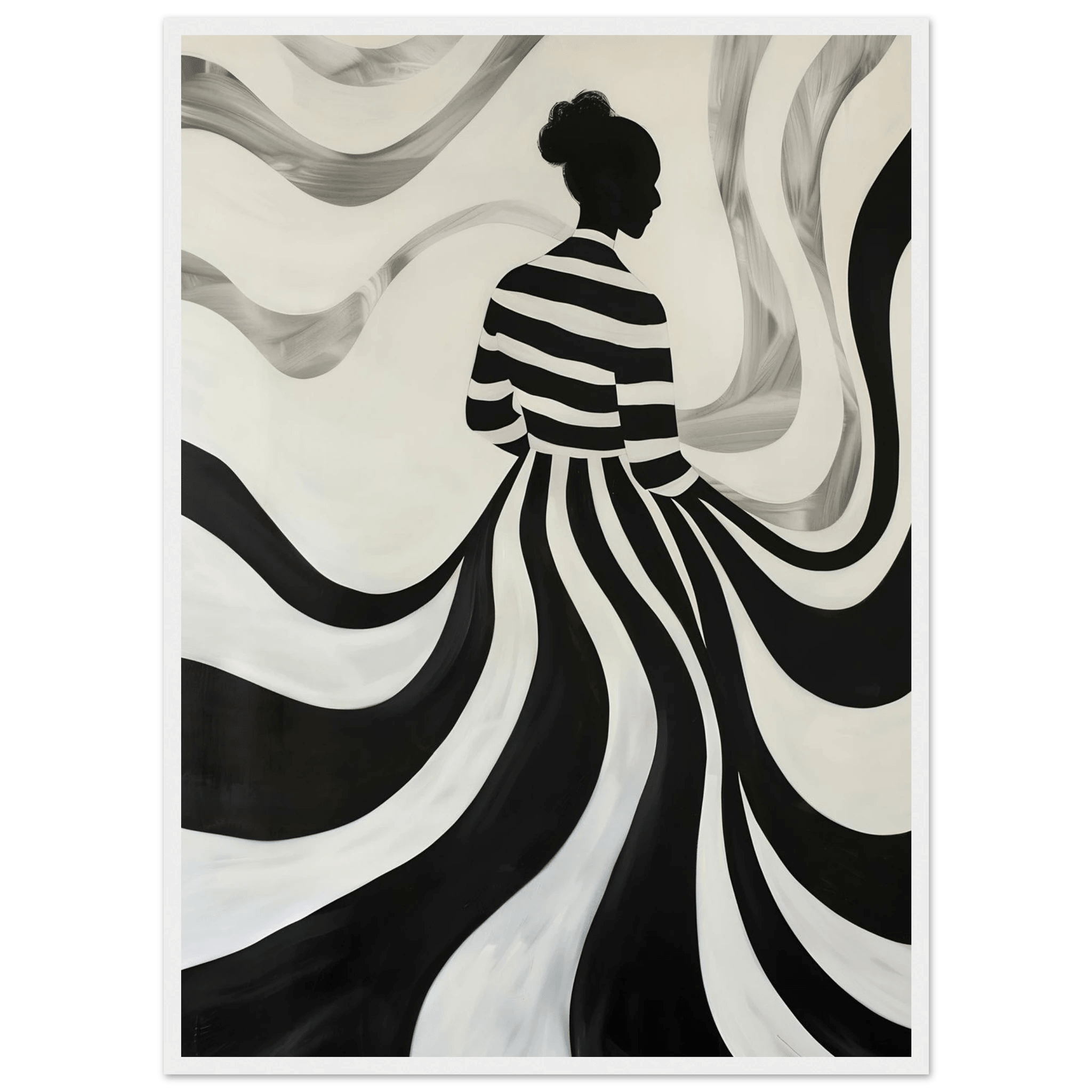 The Striped Silhouette - Poster - Arthena