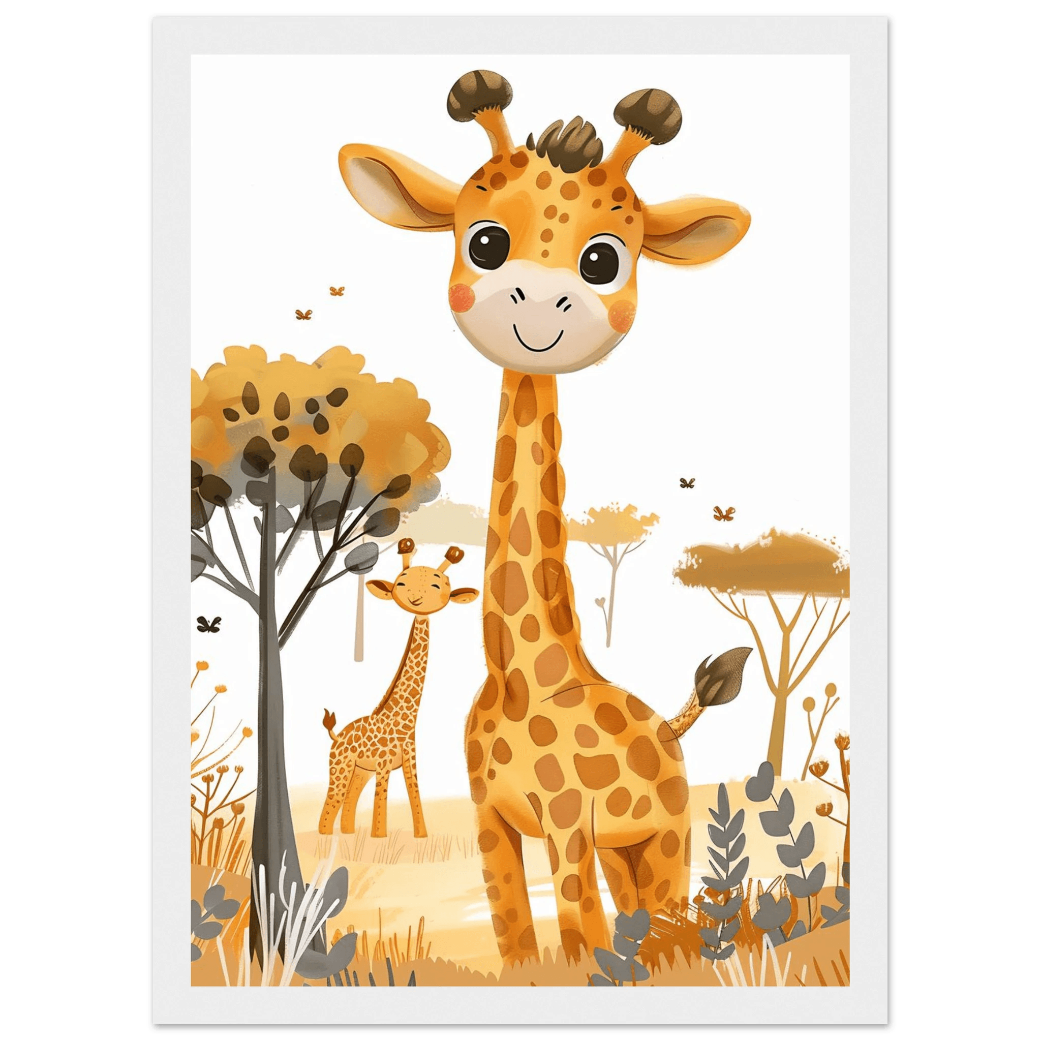 Friendly Giraffe - Poster - Arthena