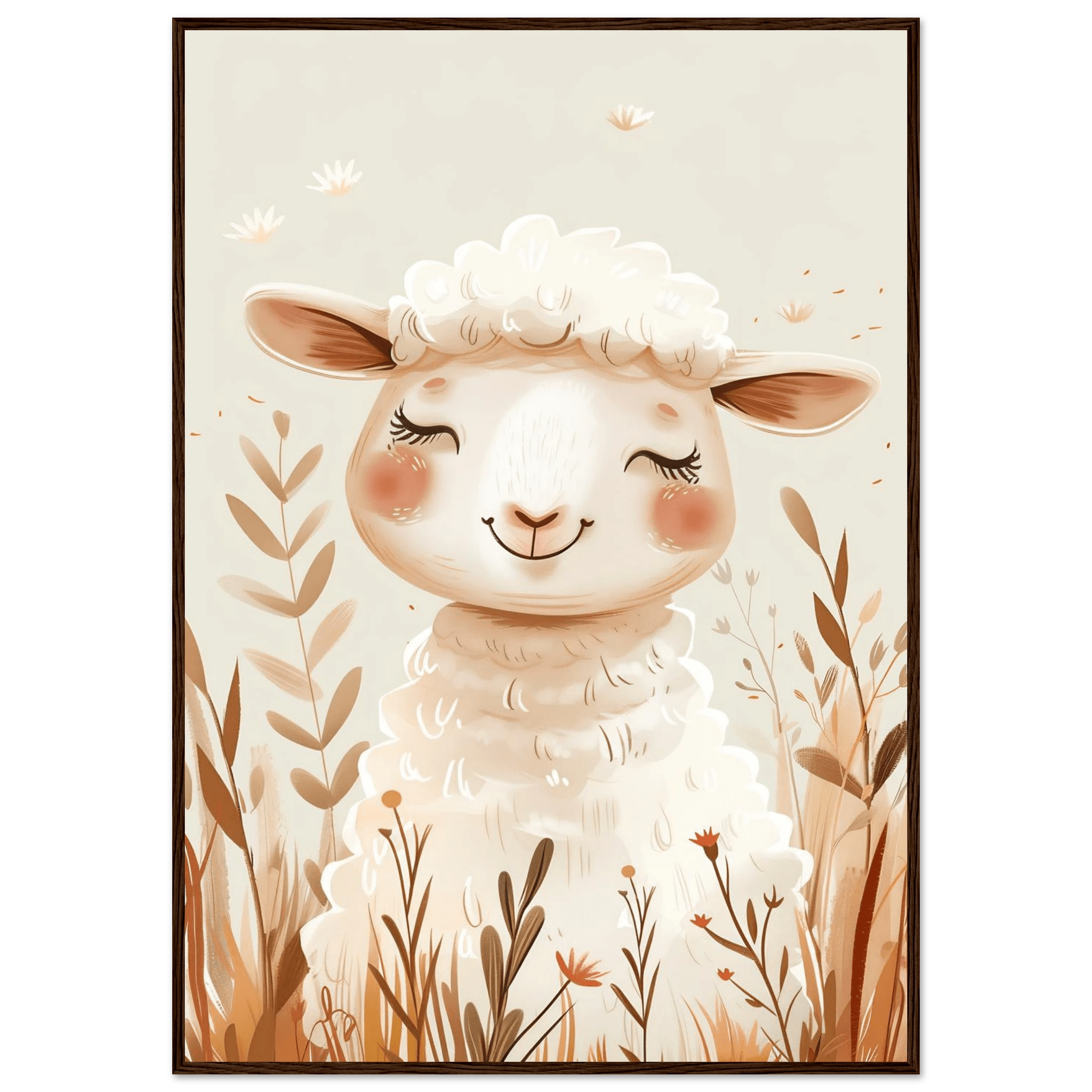 Cute Wooly Sheep - Poster - Arthena