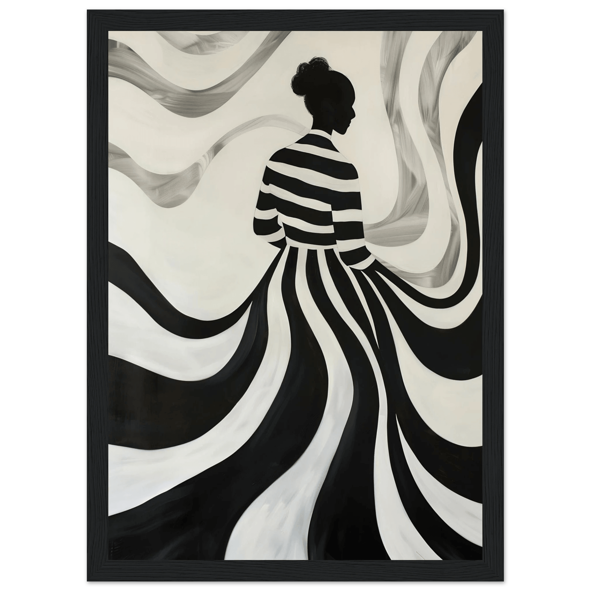 The Striped Silhouette - Poster - Arthena