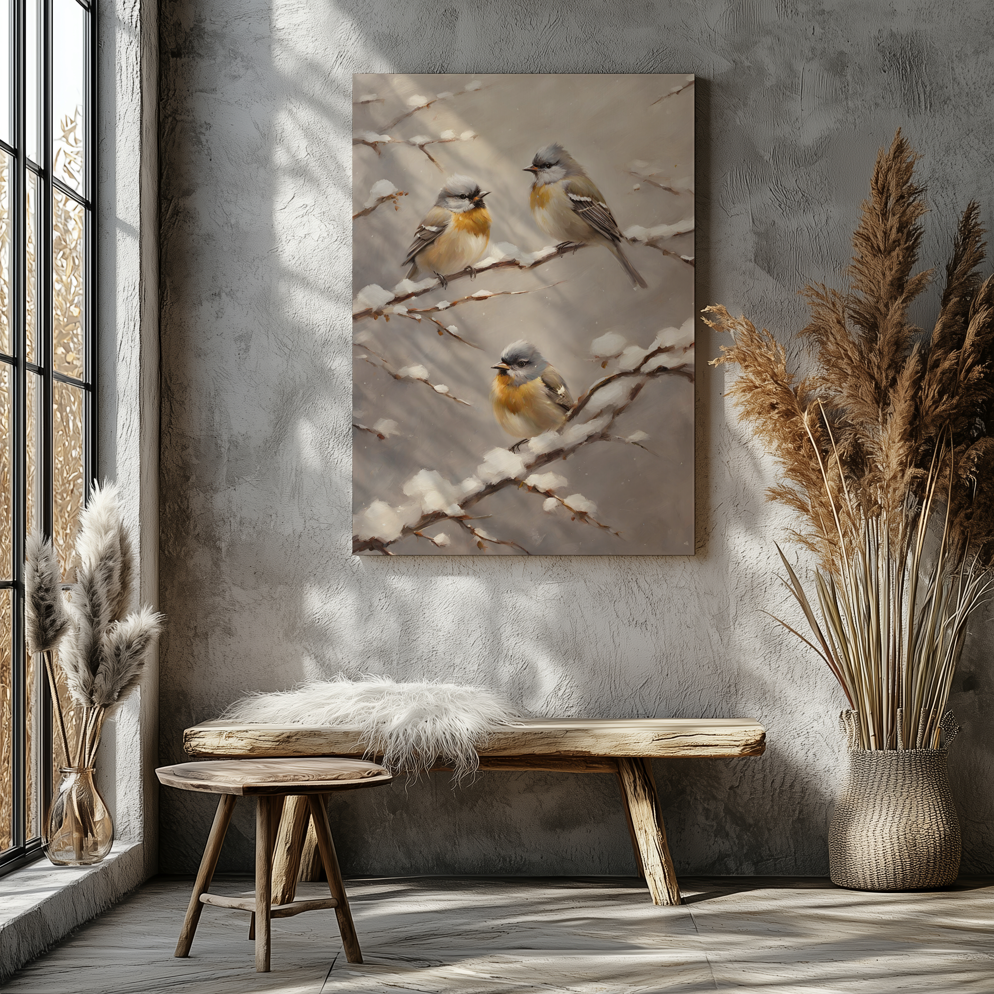 Vinterfåglar - Canvas
