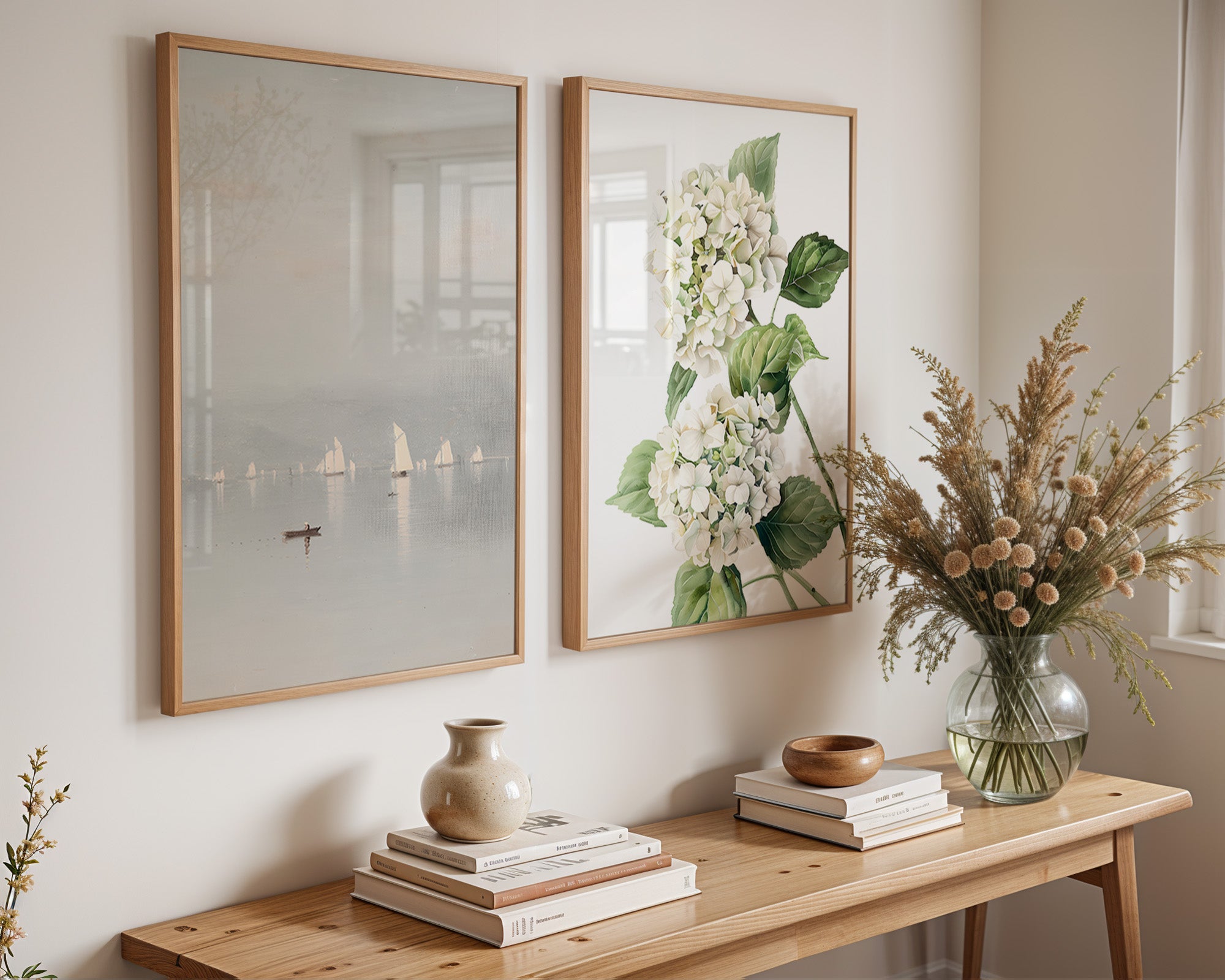 White Hydrangeas - Poster