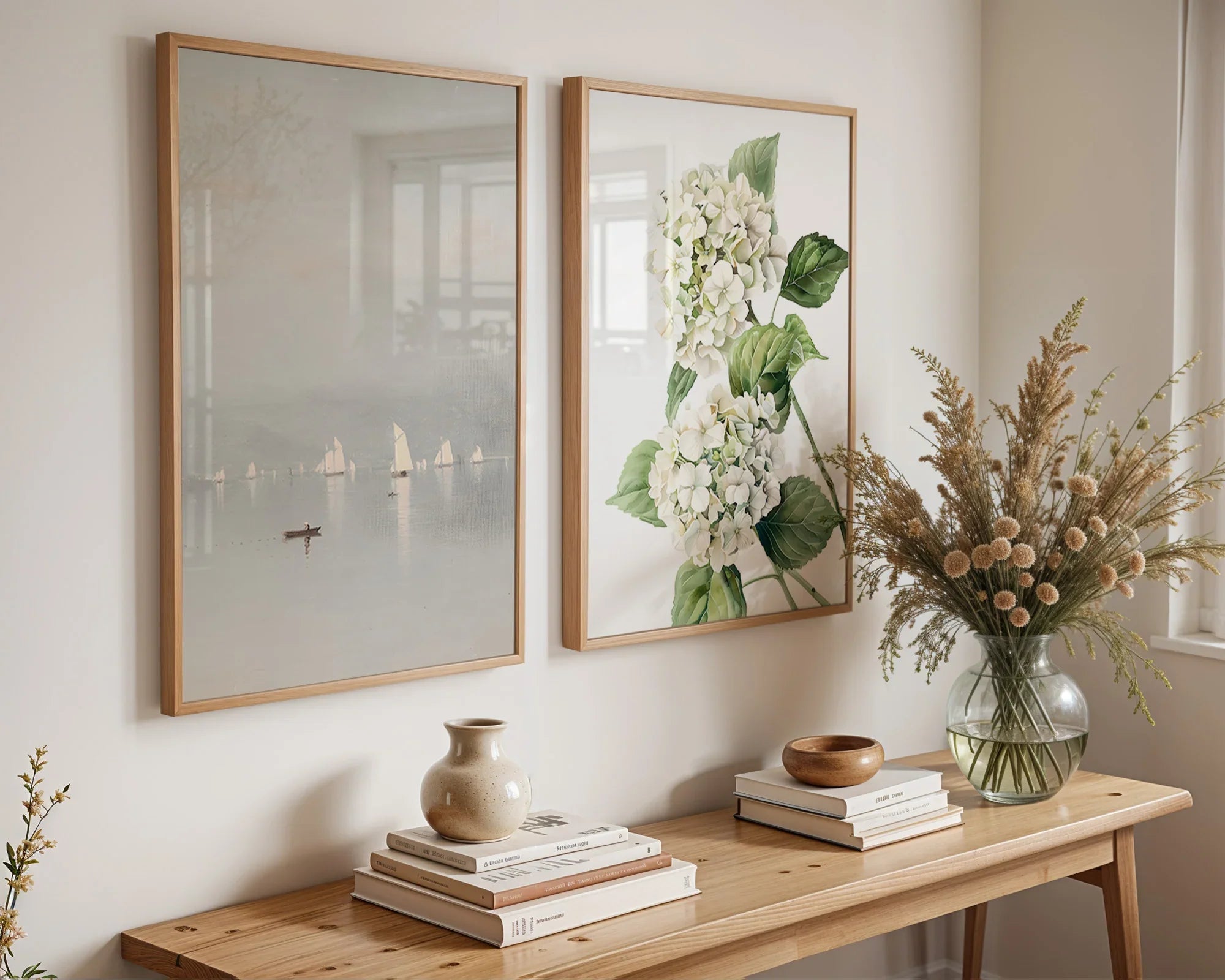 White Hydrangeas - Poster
