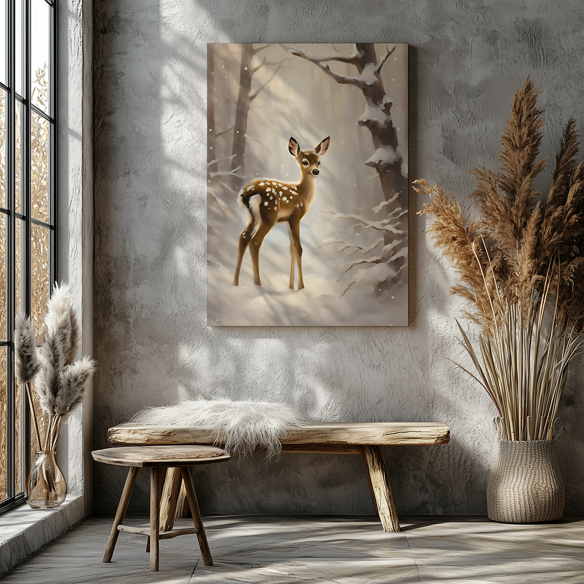 Bambi I Snön - Canvas