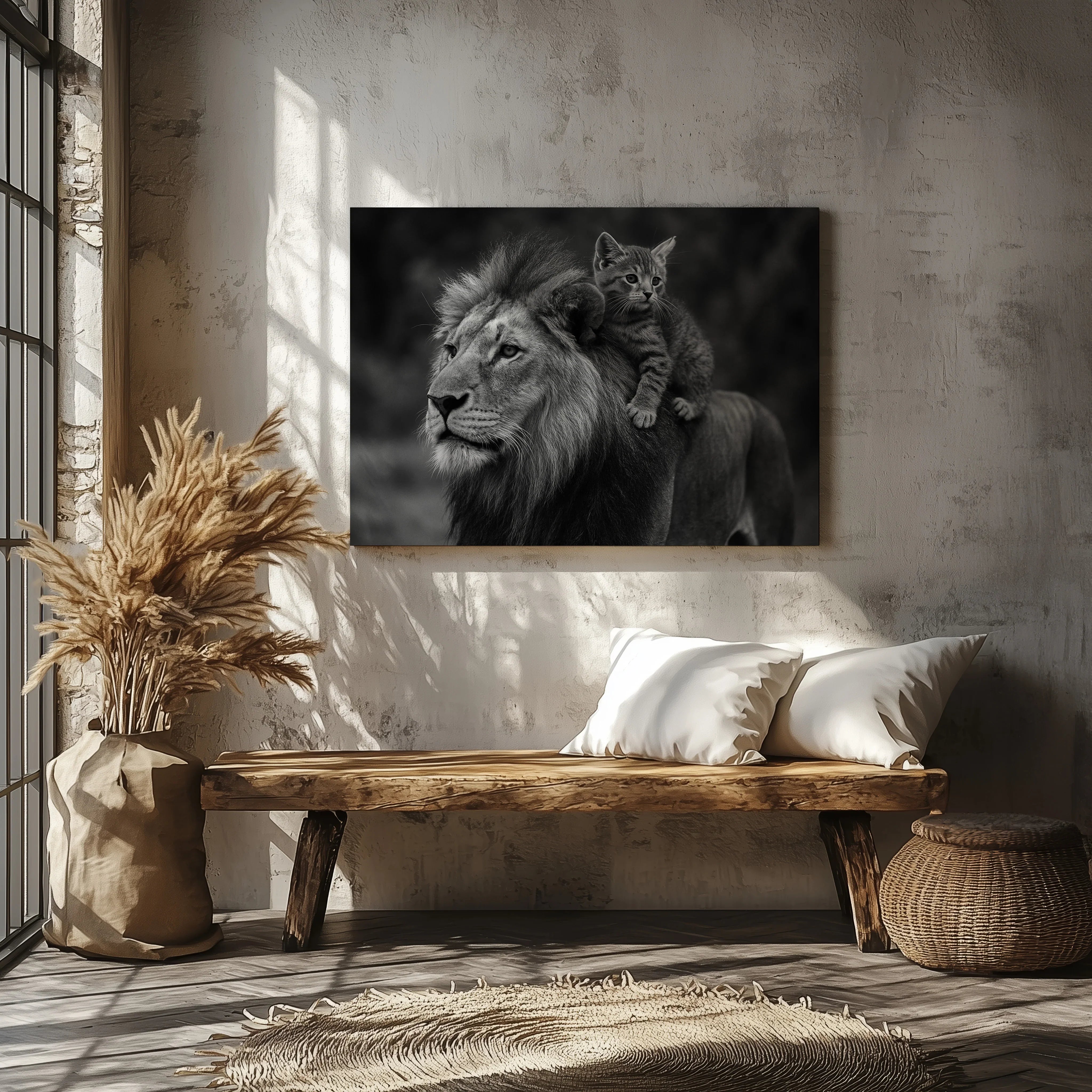 Royal Bond – Lion and Kitten - Canvas