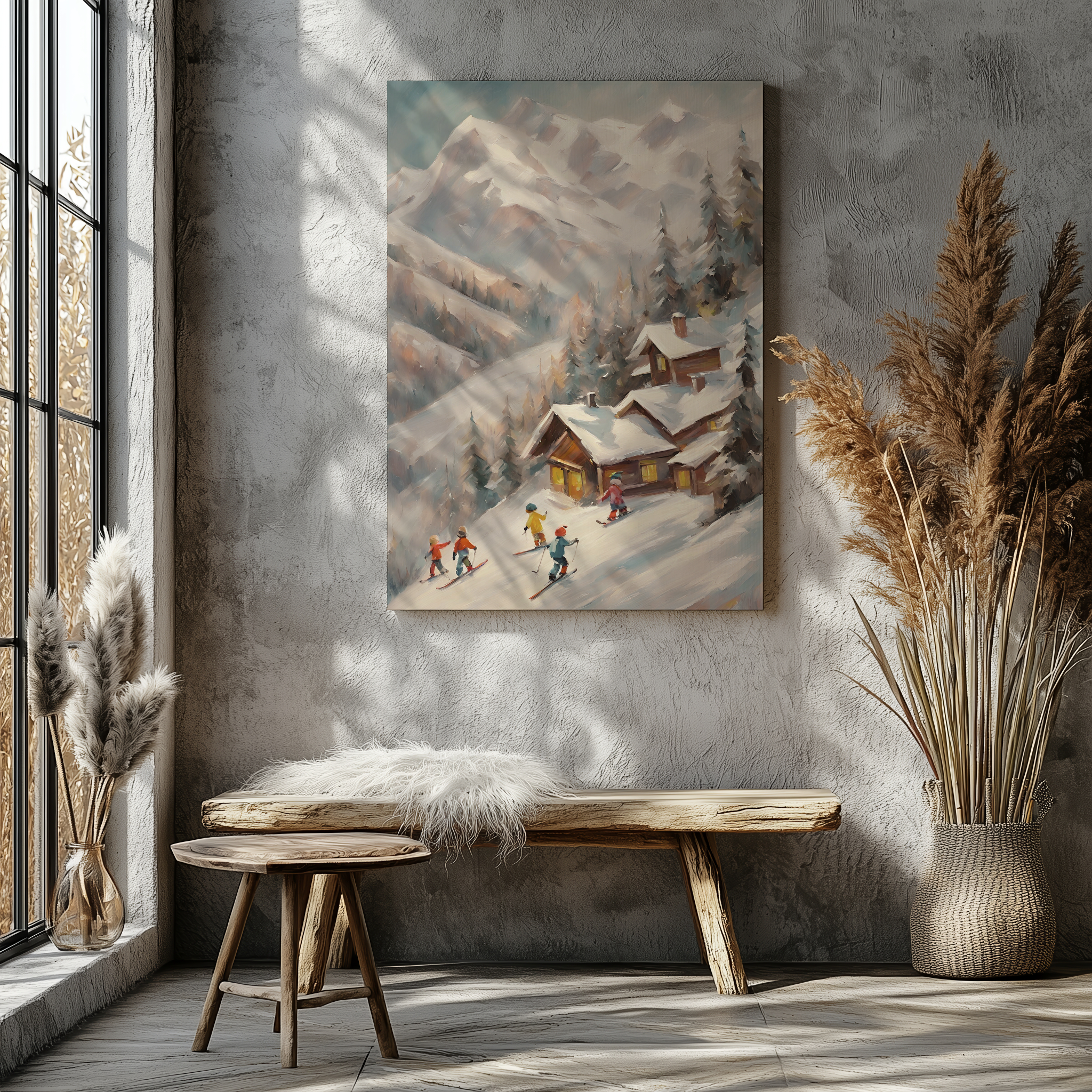 Fjällets Vita Morgon - Canvas