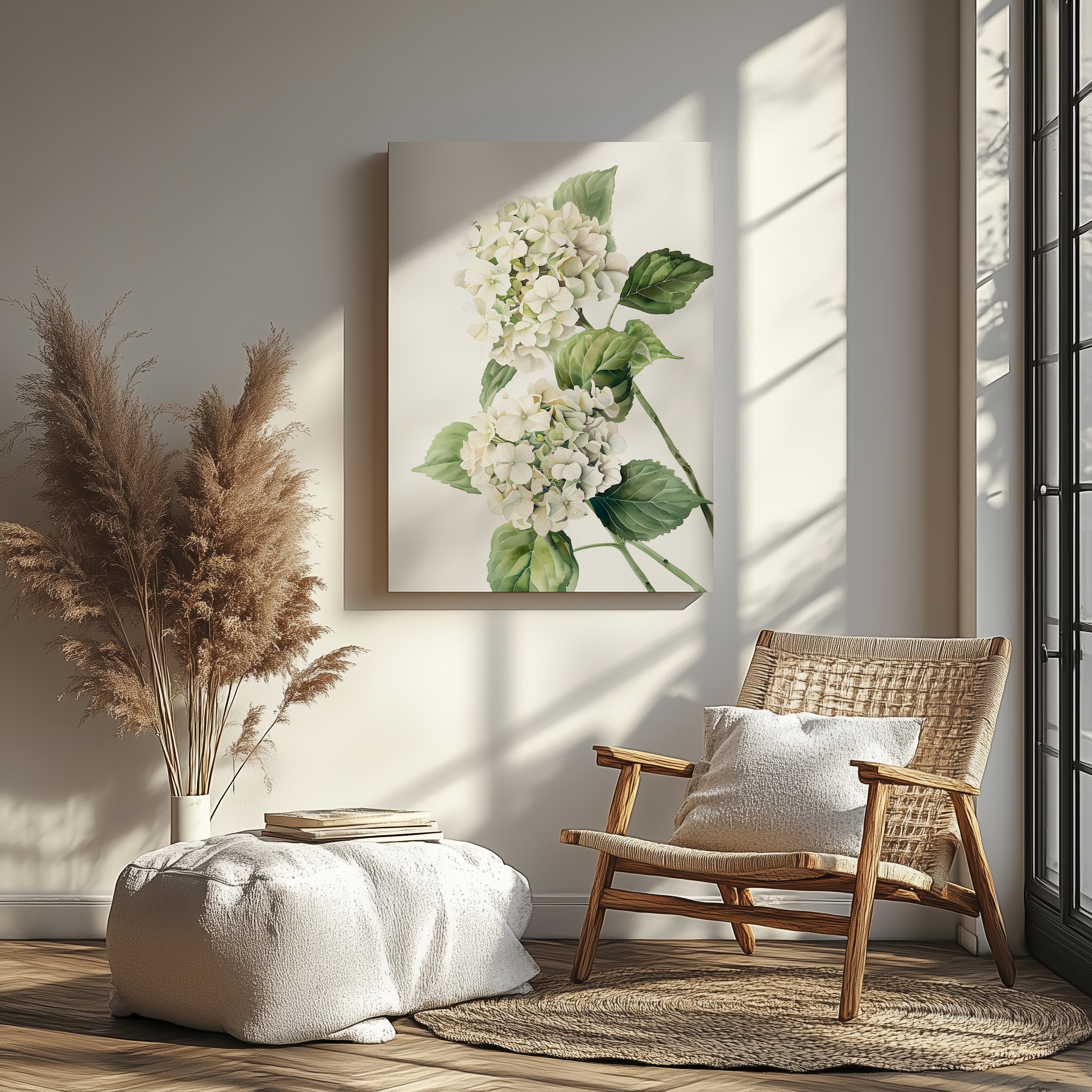 White Hydrangeas - Canvas