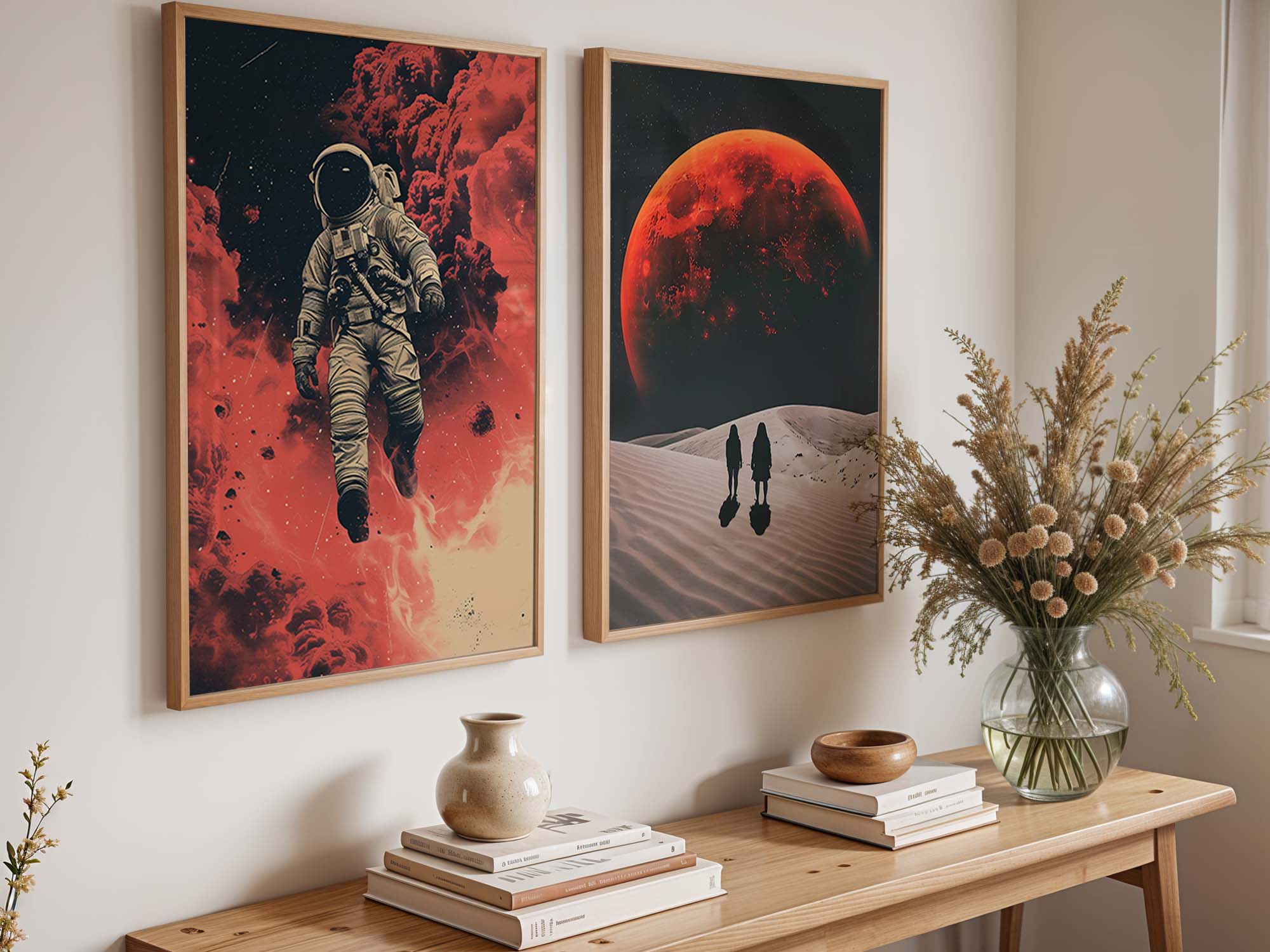 Posters med rymdmotiv