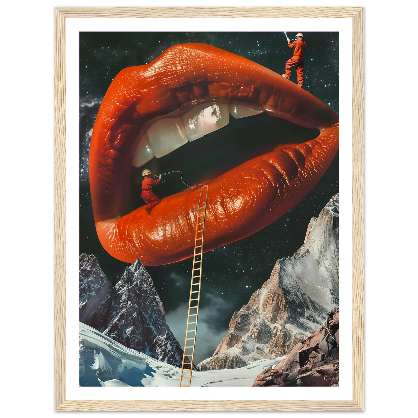 Lip Construction - Poster - Arthena