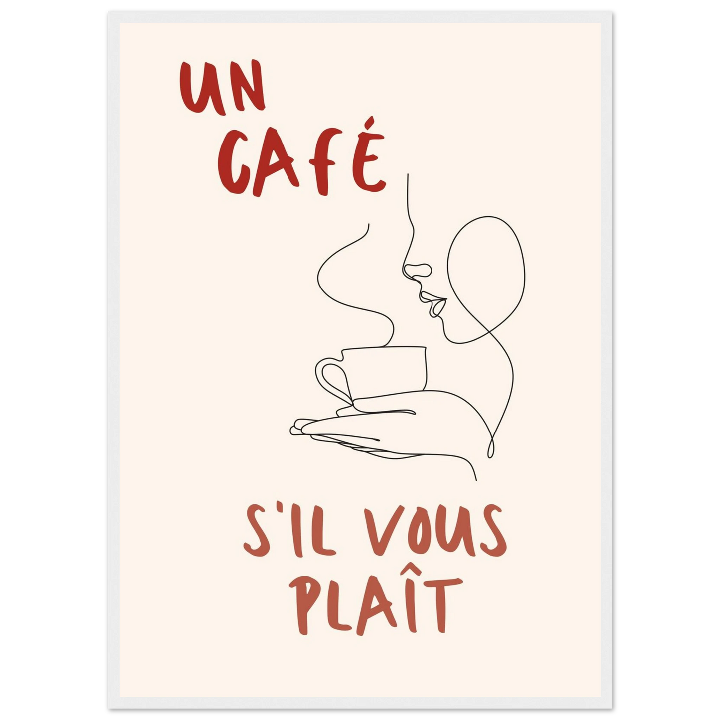 Un Café S'il Vous Plait - Poster - Arthena