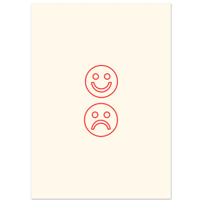 Happy face, sad face - Poster - Arthena
