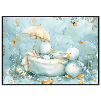Bathing Ducks - poster - Arthena