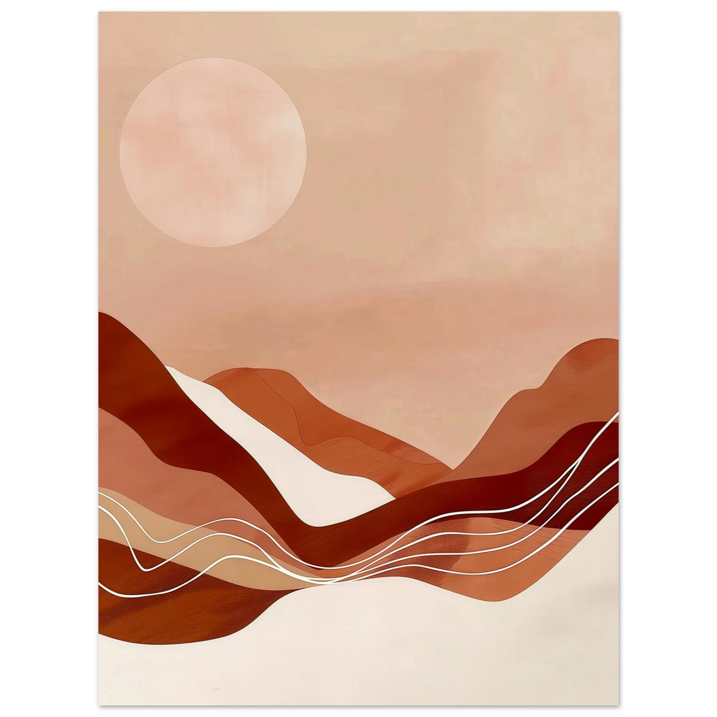Amber Horizons Moonlit Simplicity - Poster - Arthena