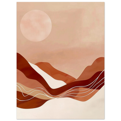 Amber Horizons Moonlit Simplicity - Poster - Arthena