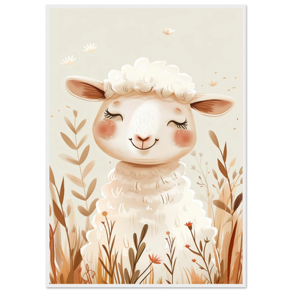 Cute Wooly Sheep - Poster - Arthena
