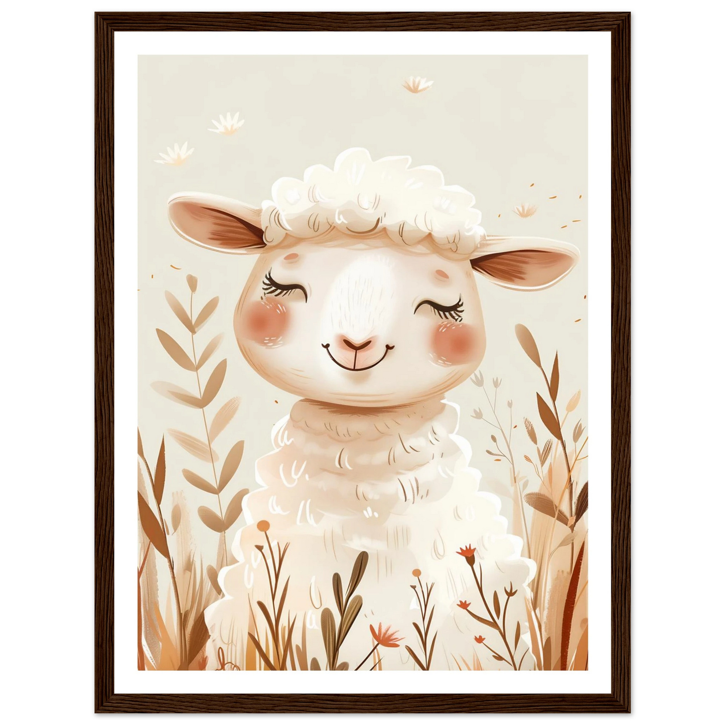 Cute Wooly Sheep - Poster - Arthena