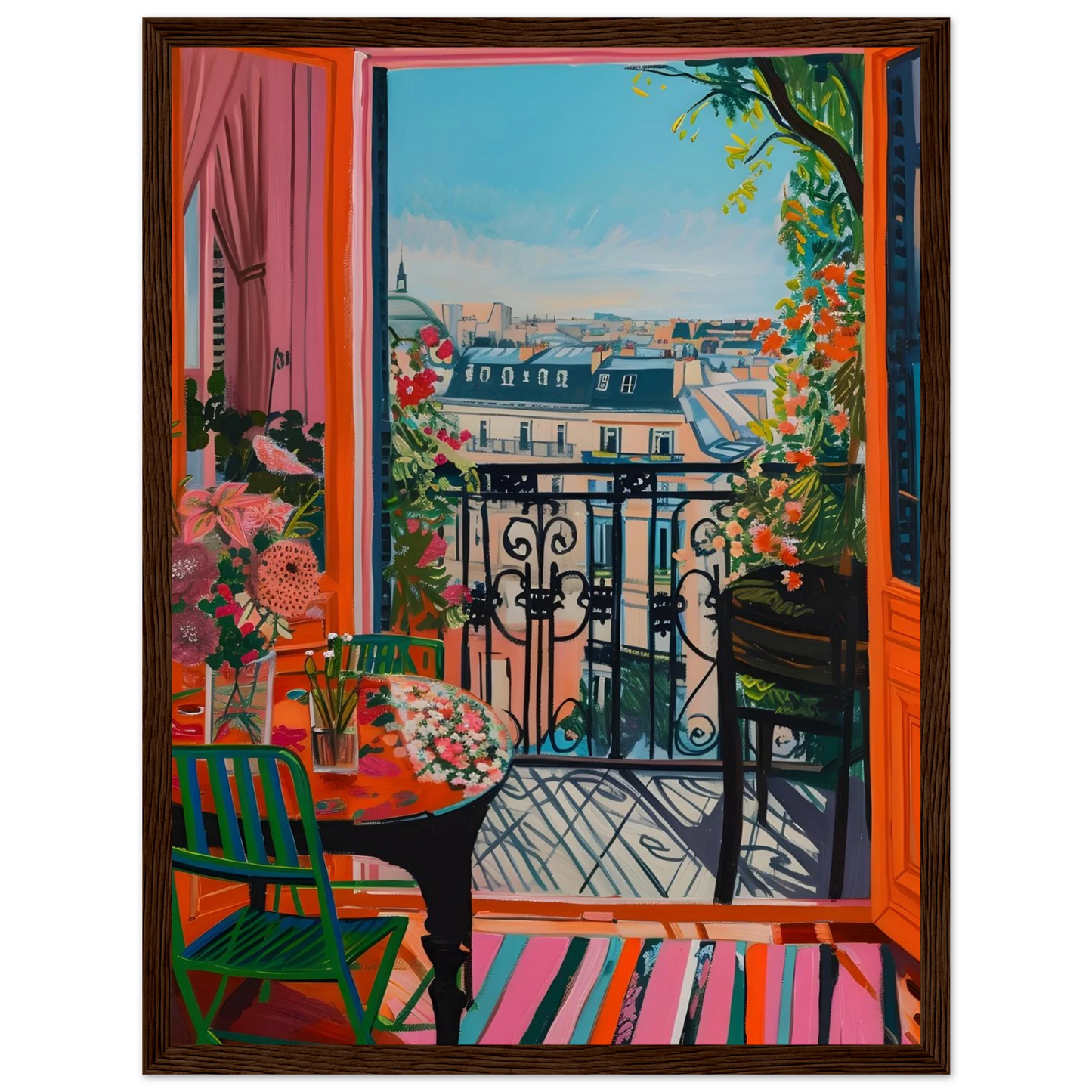 Parisian Balcony Bliss - Poster - Arthena