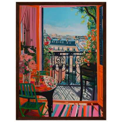 Parisian Balcony Bliss - Poster - Arthena