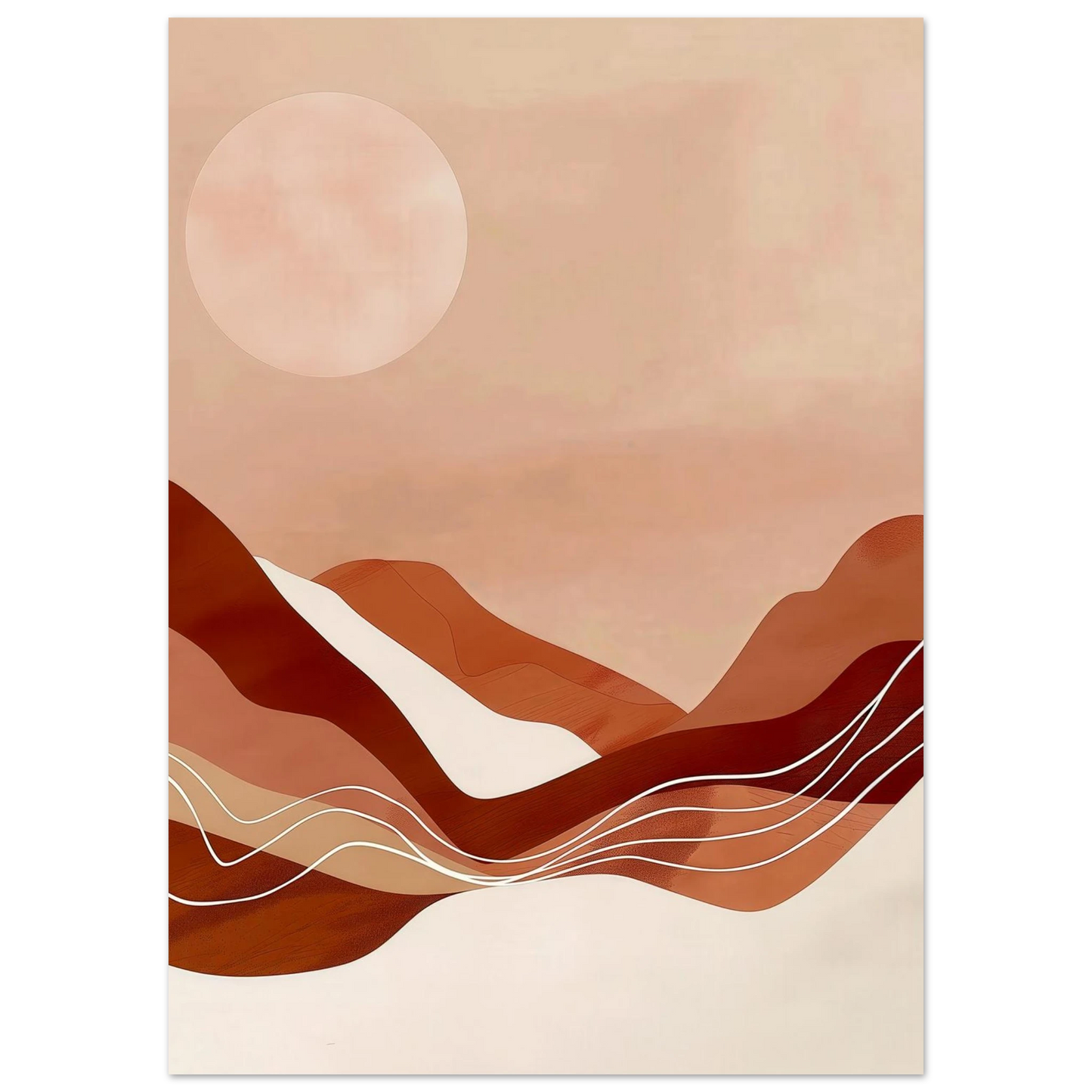 Amber Horizons Moonlit Simplicity - Poster - Arthena