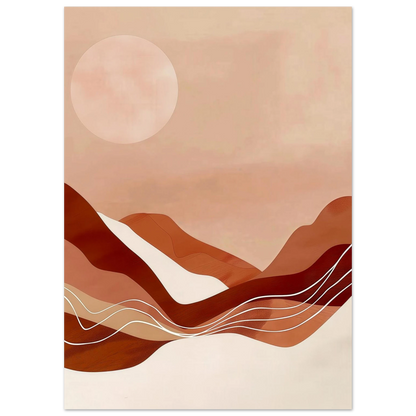 Amber Horizons Moonlit Simplicity - Poster - Arthena