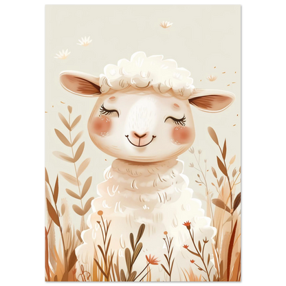 Cute Wooly Sheep - Poster - Arthena