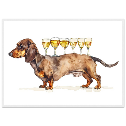 Wiener Dog Butler - Poster - Arthena