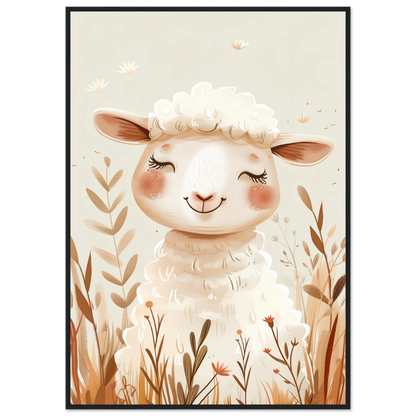 Cute Wooly Sheep - Poster - Arthena