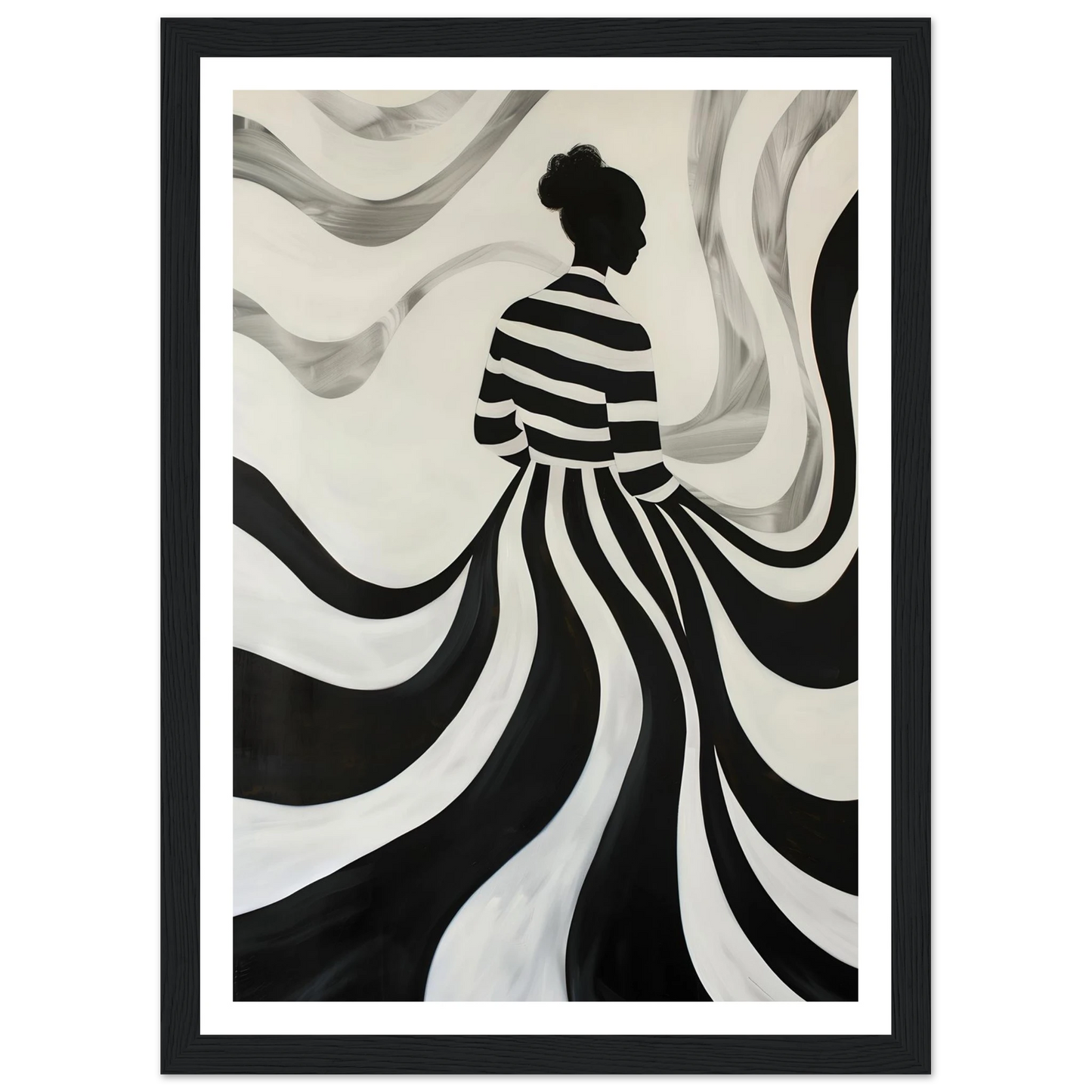 The Striped Silhouette - Poster - Arthena