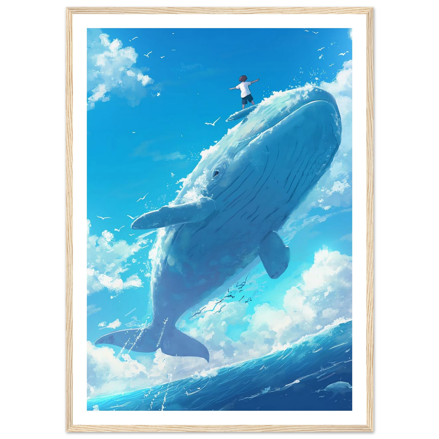 Surfing Whale - Poster - Arthena