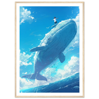 Surfing Whale - Poster - Arthena