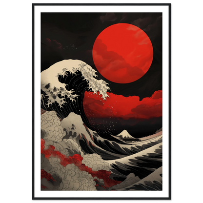Red Sun over Turbulent Seas - Poster - Arthena