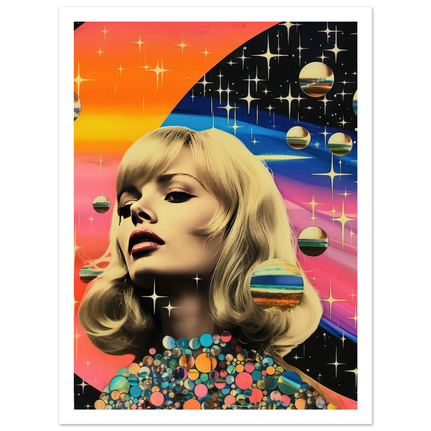 Retro Galaxy Queen - Poster - Arthena
