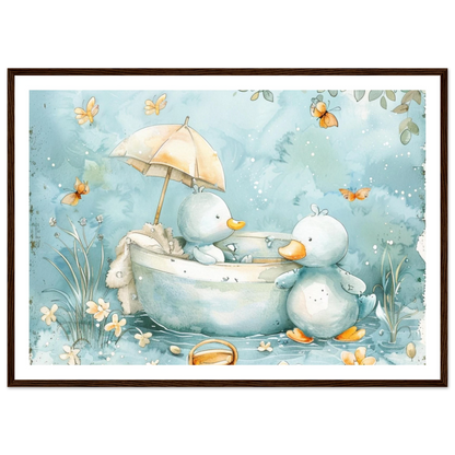 Bathing Ducks - poster - Arthena