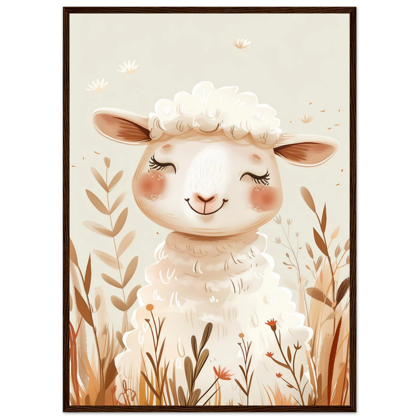Cute Wooly Sheep - Poster - Arthena