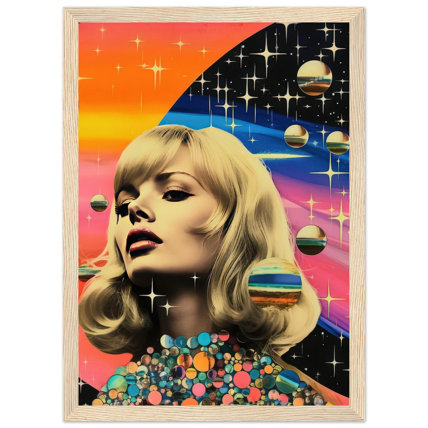 Retro Galaxy Queen - Poster - Arthena