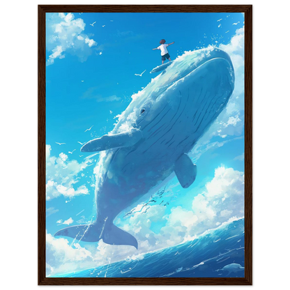 Surfing Whale - Poster - Arthena