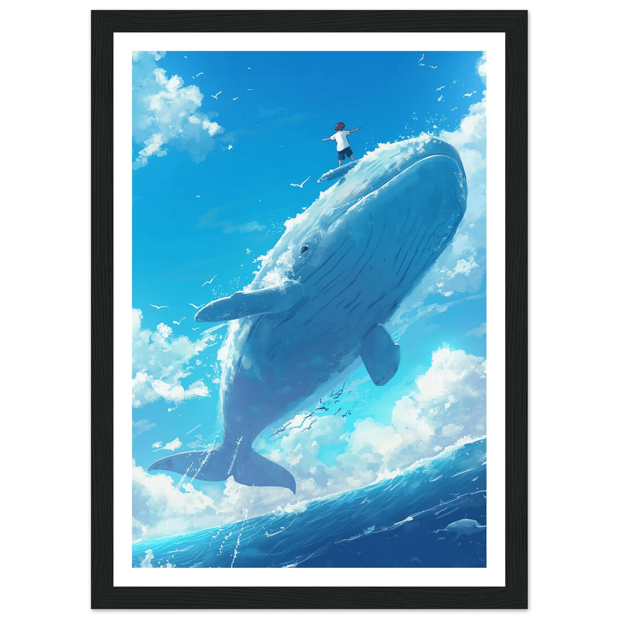 Surfing Whale - Poster - Arthena