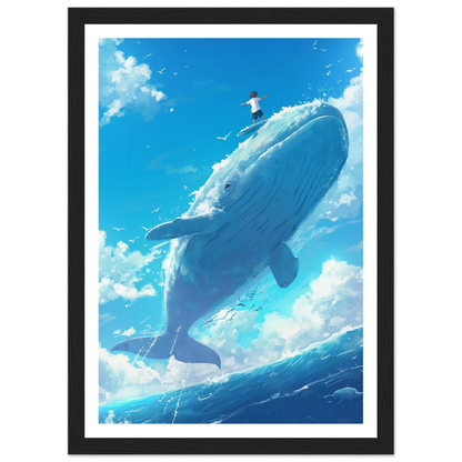 Surfing Whale - Poster - Arthena
