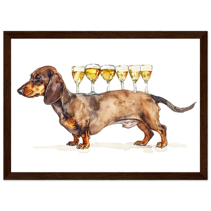 Wiener Dog Butler - Poster - Arthena