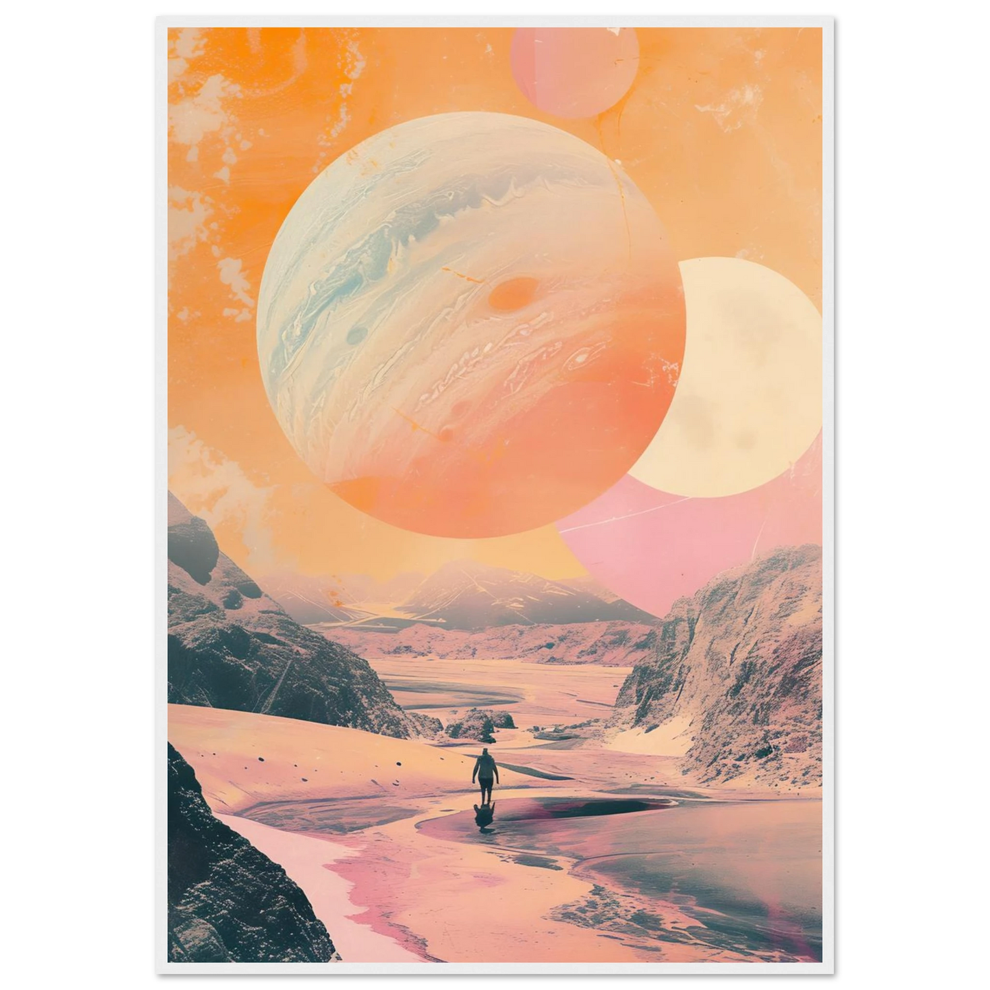 Lost Wanderer Beneath Alien Suns - Poster - Arthena